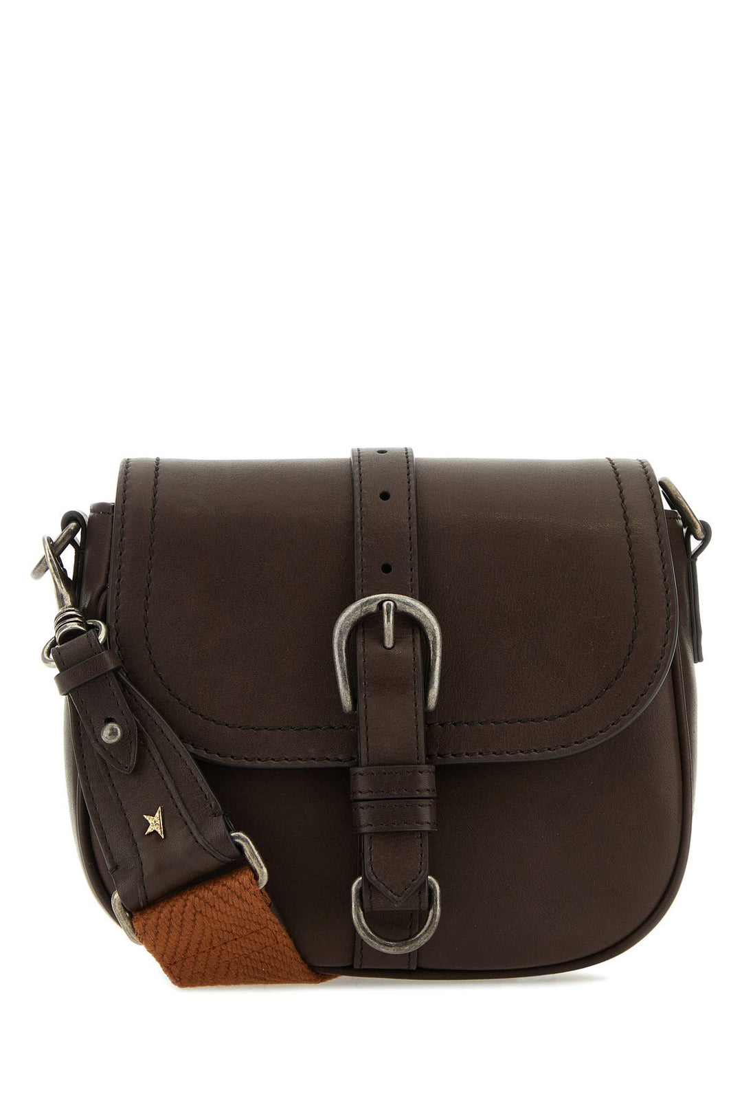 Dark brown leather small Sally crossbody bag