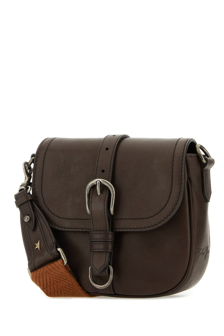 Dark brown leather small Sally crossbody bag