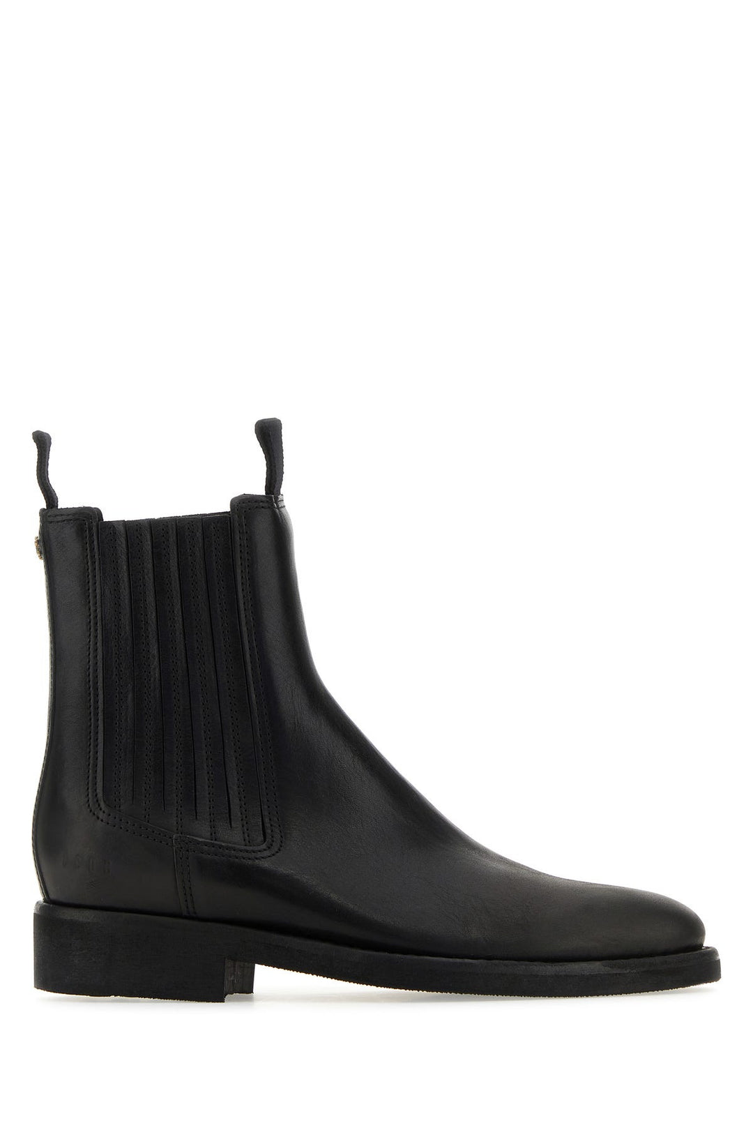 Black leather Chelsea ankle boots