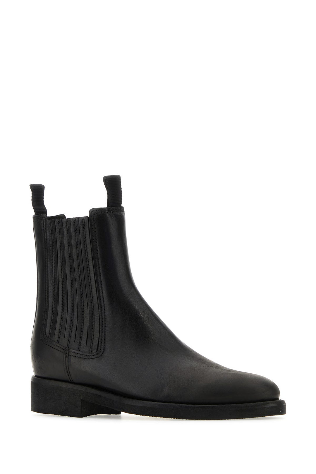 Black leather Chelsea ankle boots