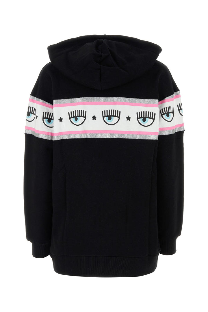 Black cotton oversize sweatshirt