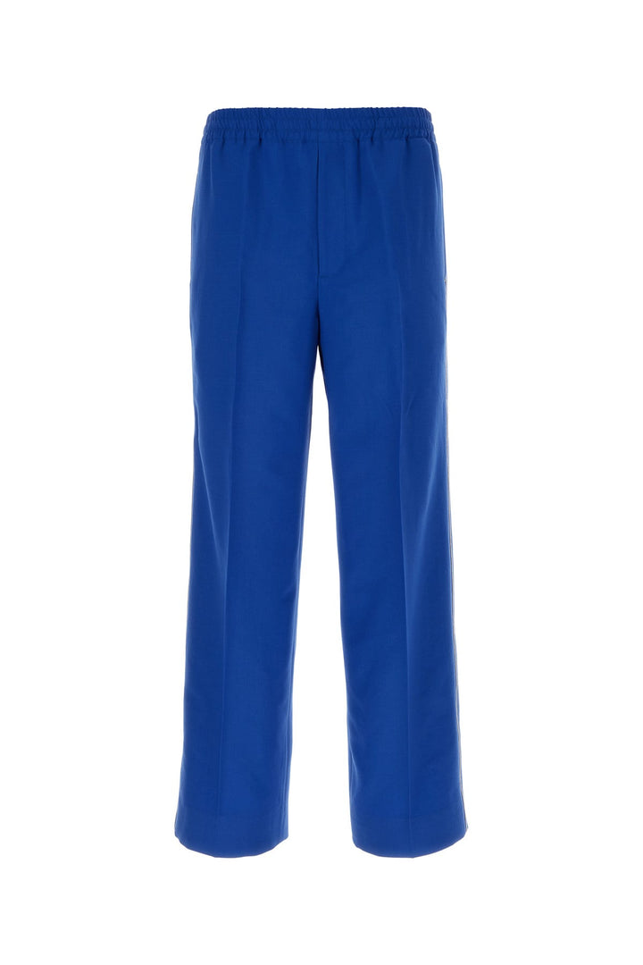 Electric blue wool blend pants