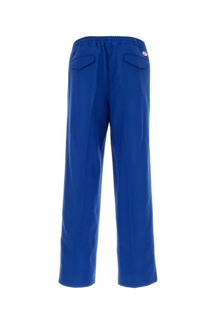 Electric blue wool blend pants