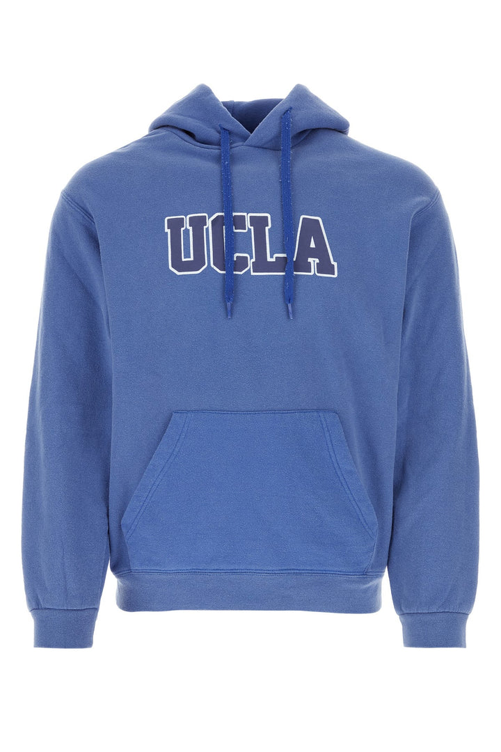 Melange blue cotton sweatshirt