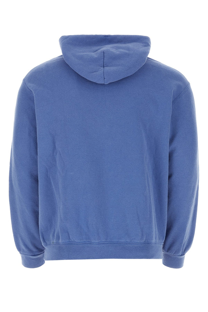 Melange blue cotton sweatshirt