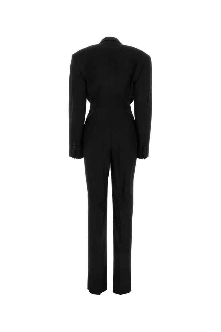 Black wool jumpsuit