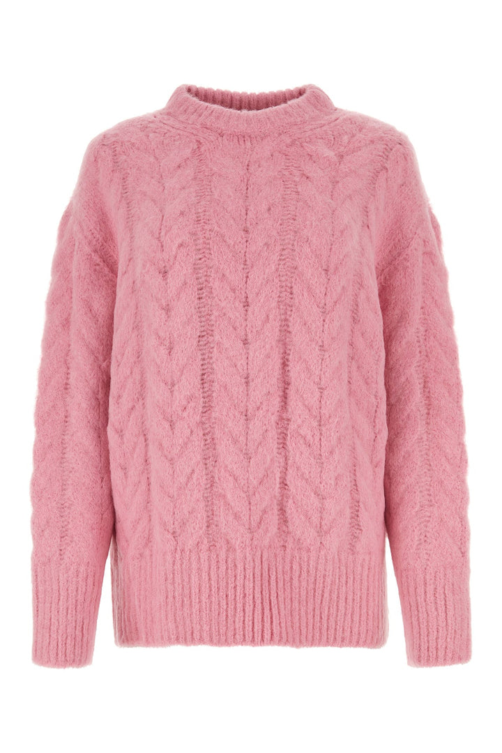 Pink alpaca blend oversize sweater