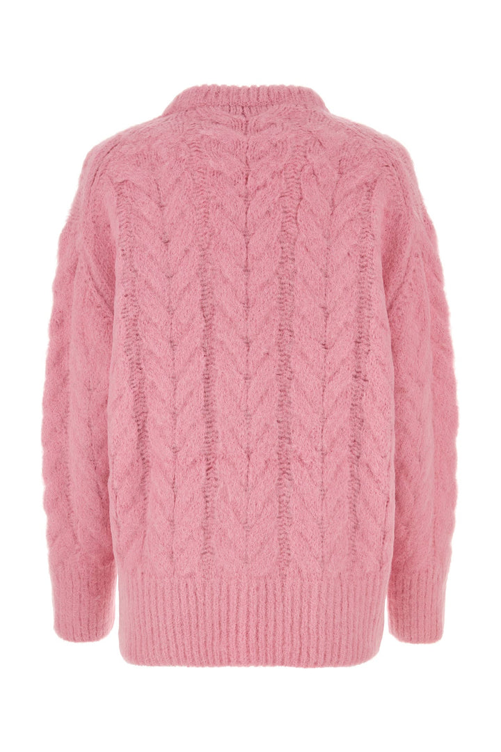 Pink alpaca blend oversize sweater