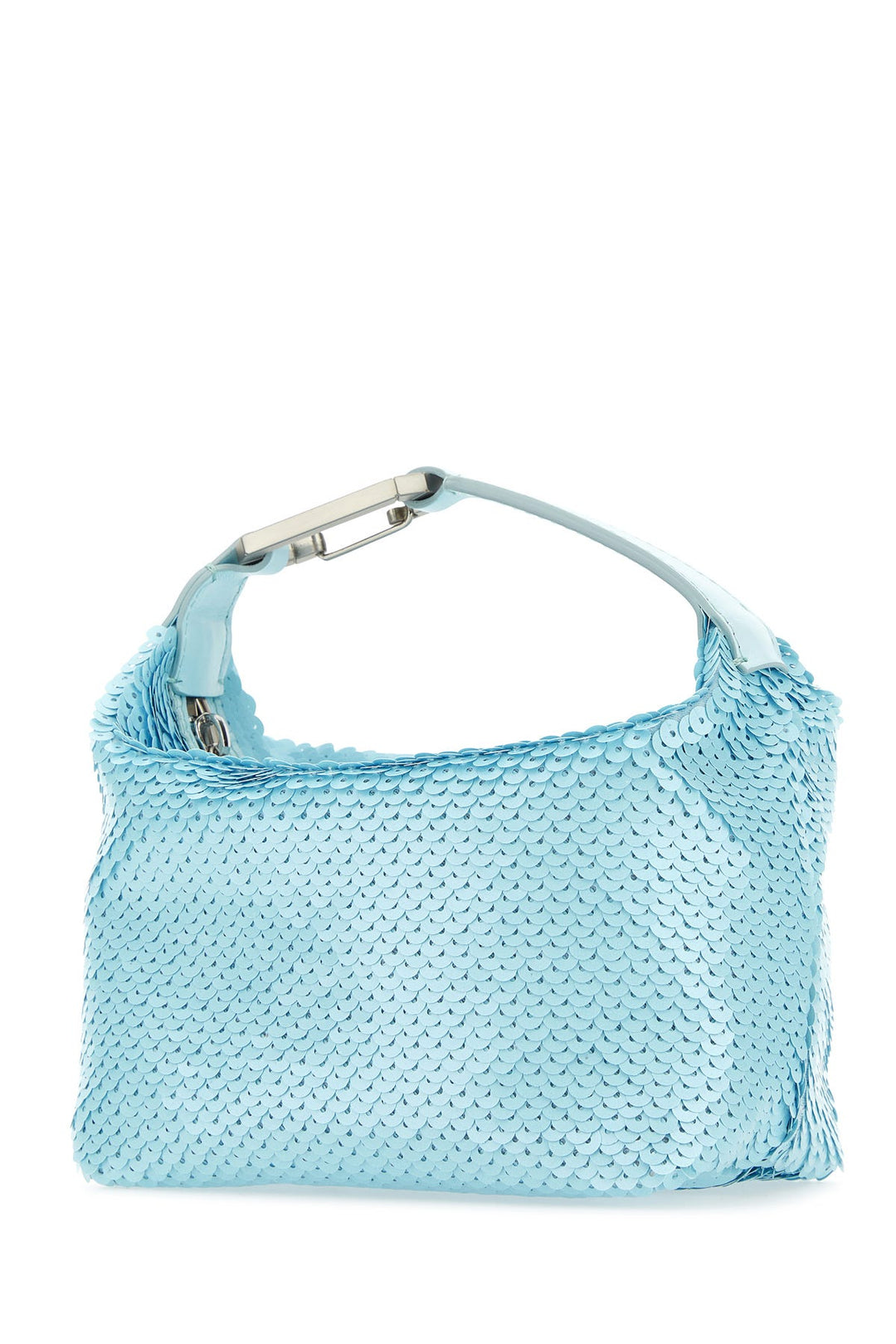 Pastel light-blue sequins Moonbag handbag