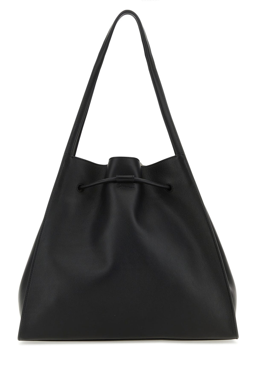 Black leather Sequence shopping bag