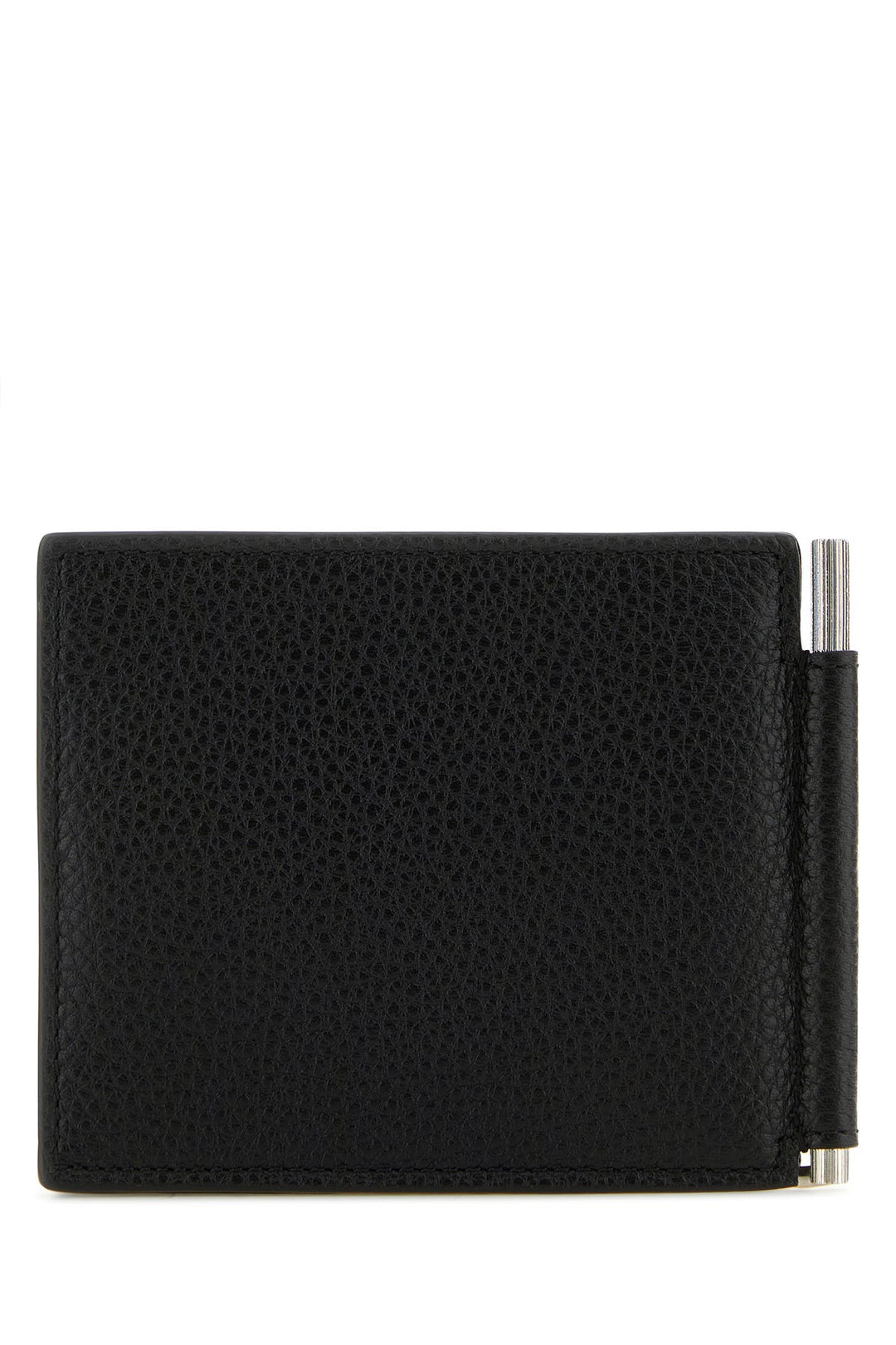 Black leather card holder