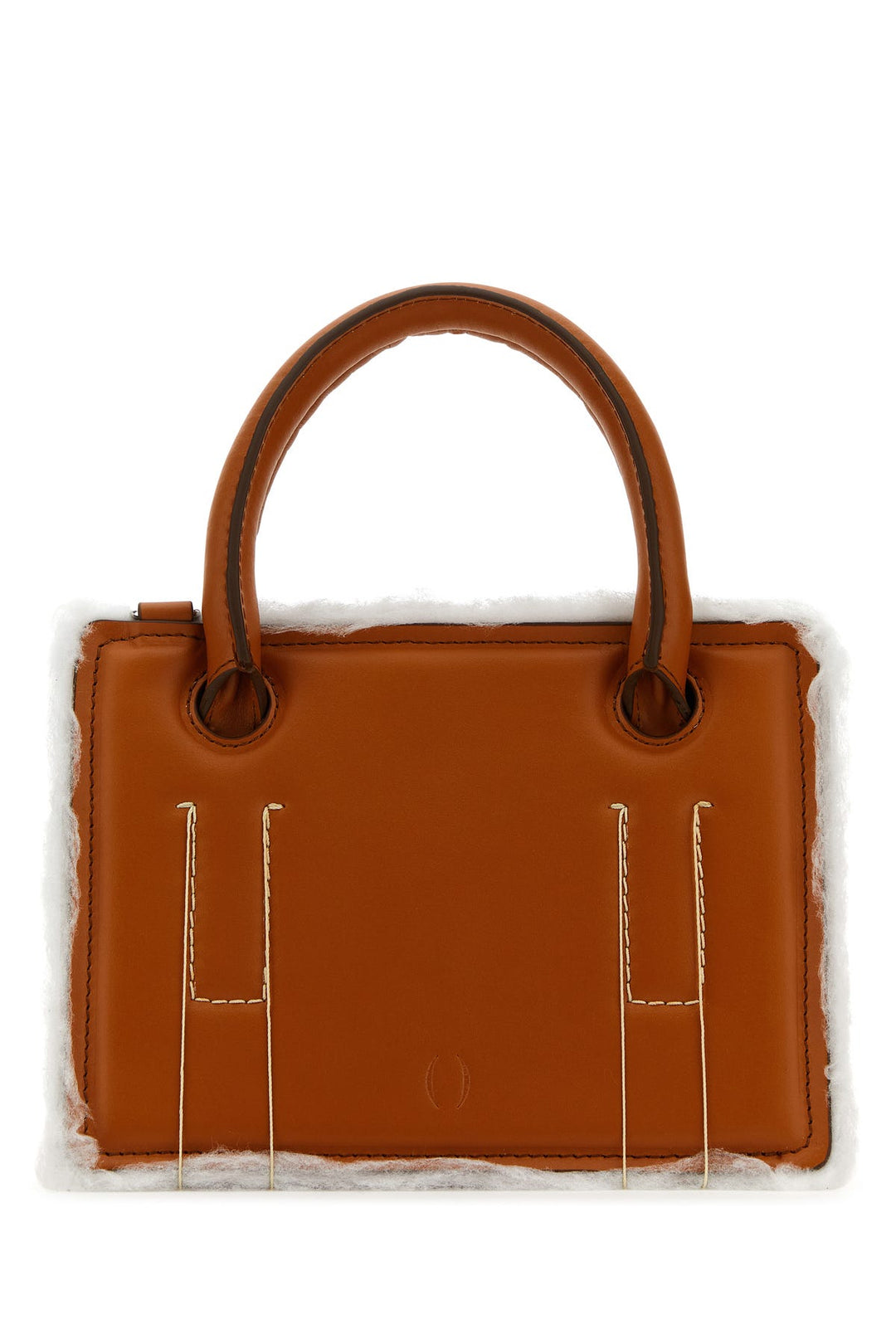 Caramel leather mini Otto handbag