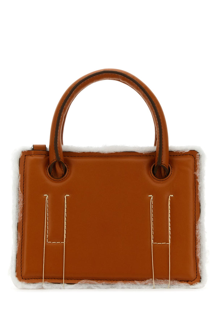 Caramel leather mini Otto handbag