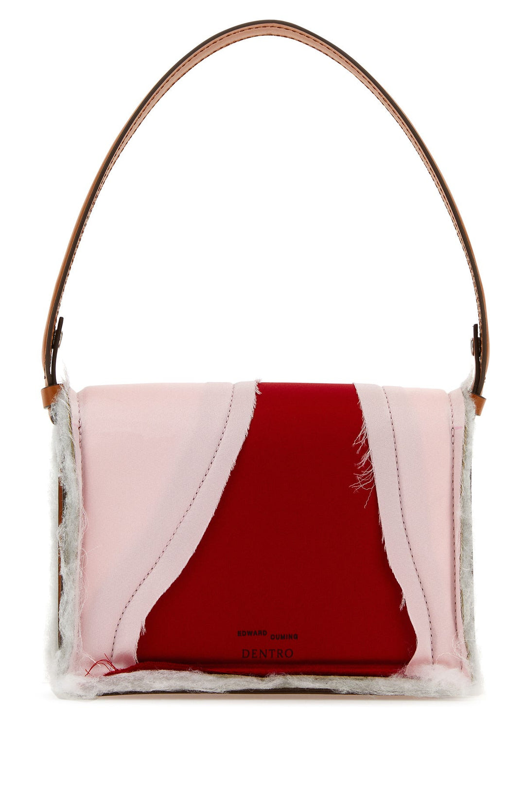 Multicolor satin and leather Mirim handbag