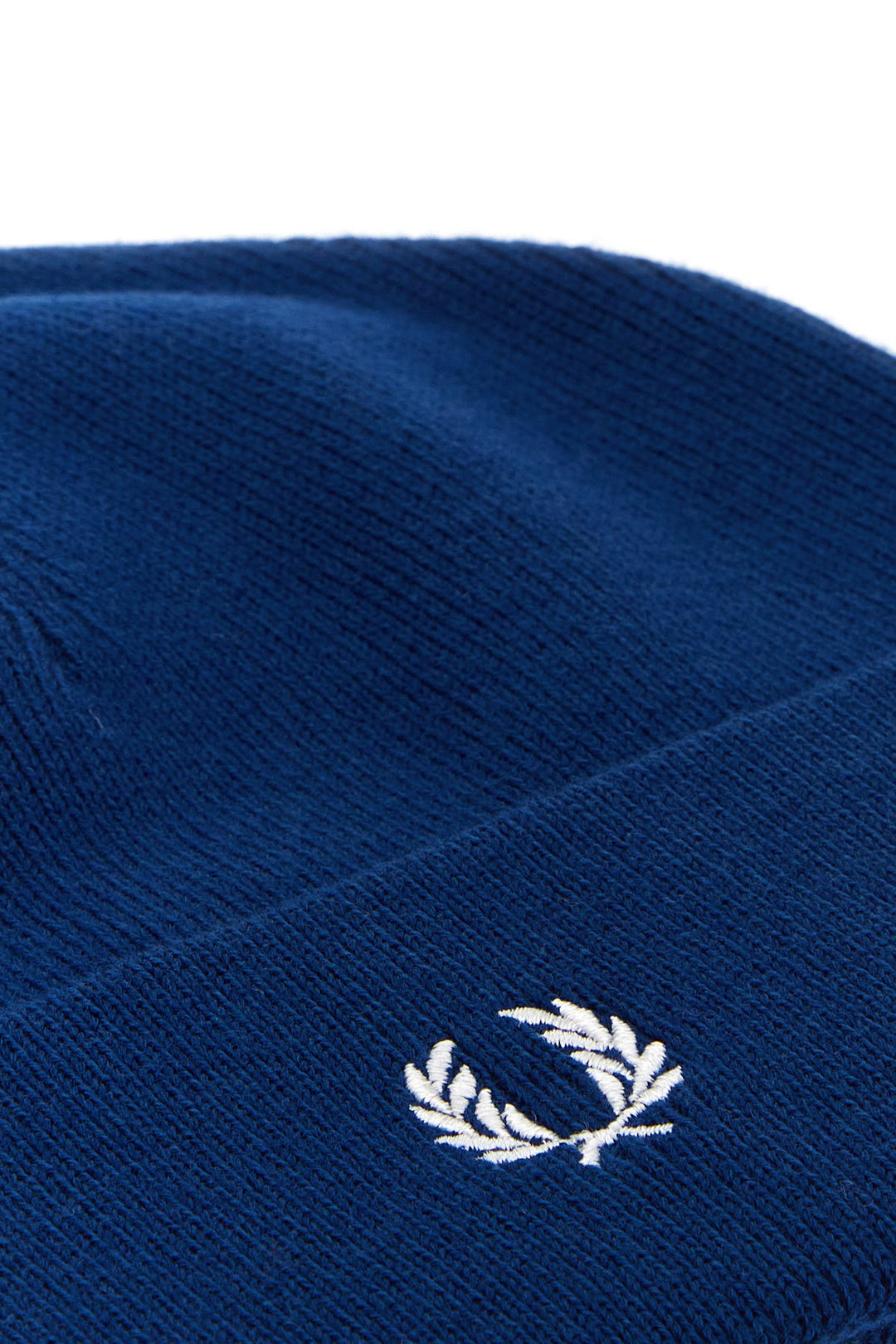 Electric blue wool blend beanie hat