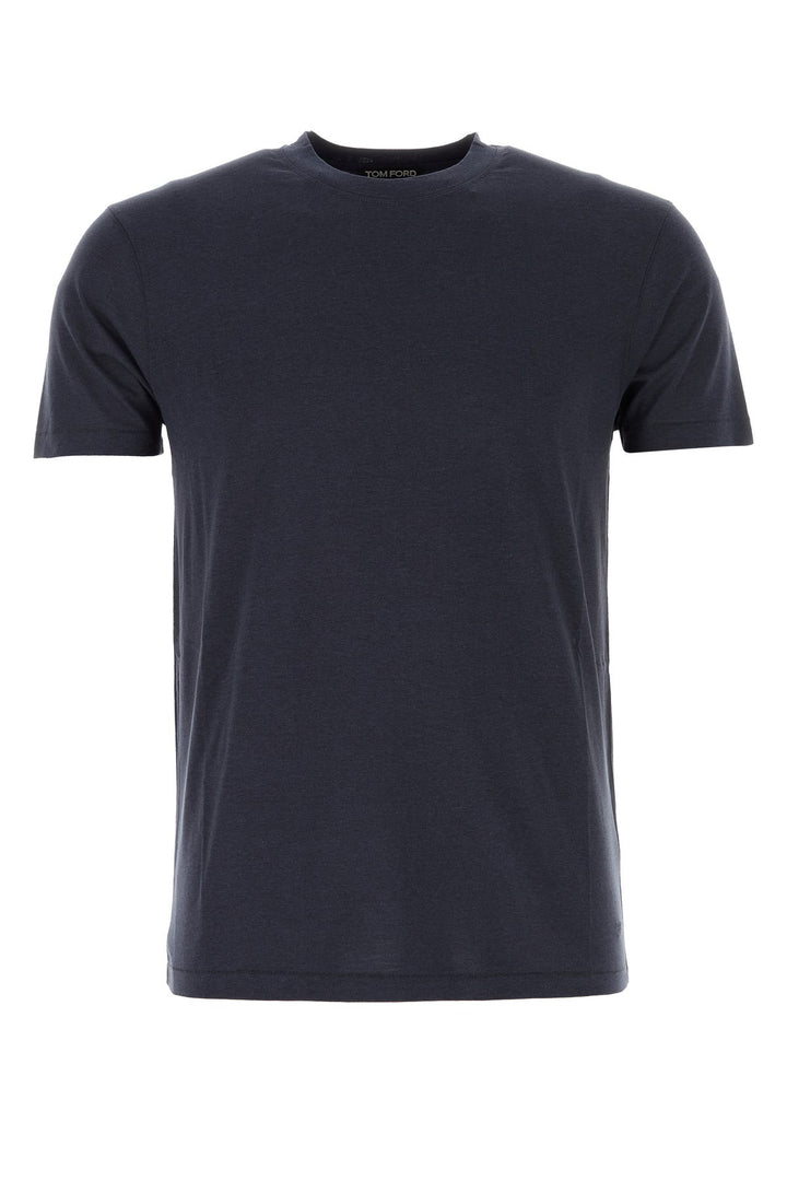 Navy blue lyocell blend t-shirt