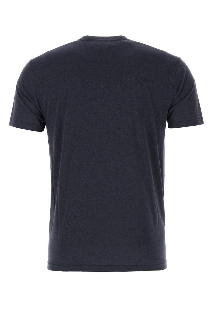 Navy blue lyocell blend t-shirt