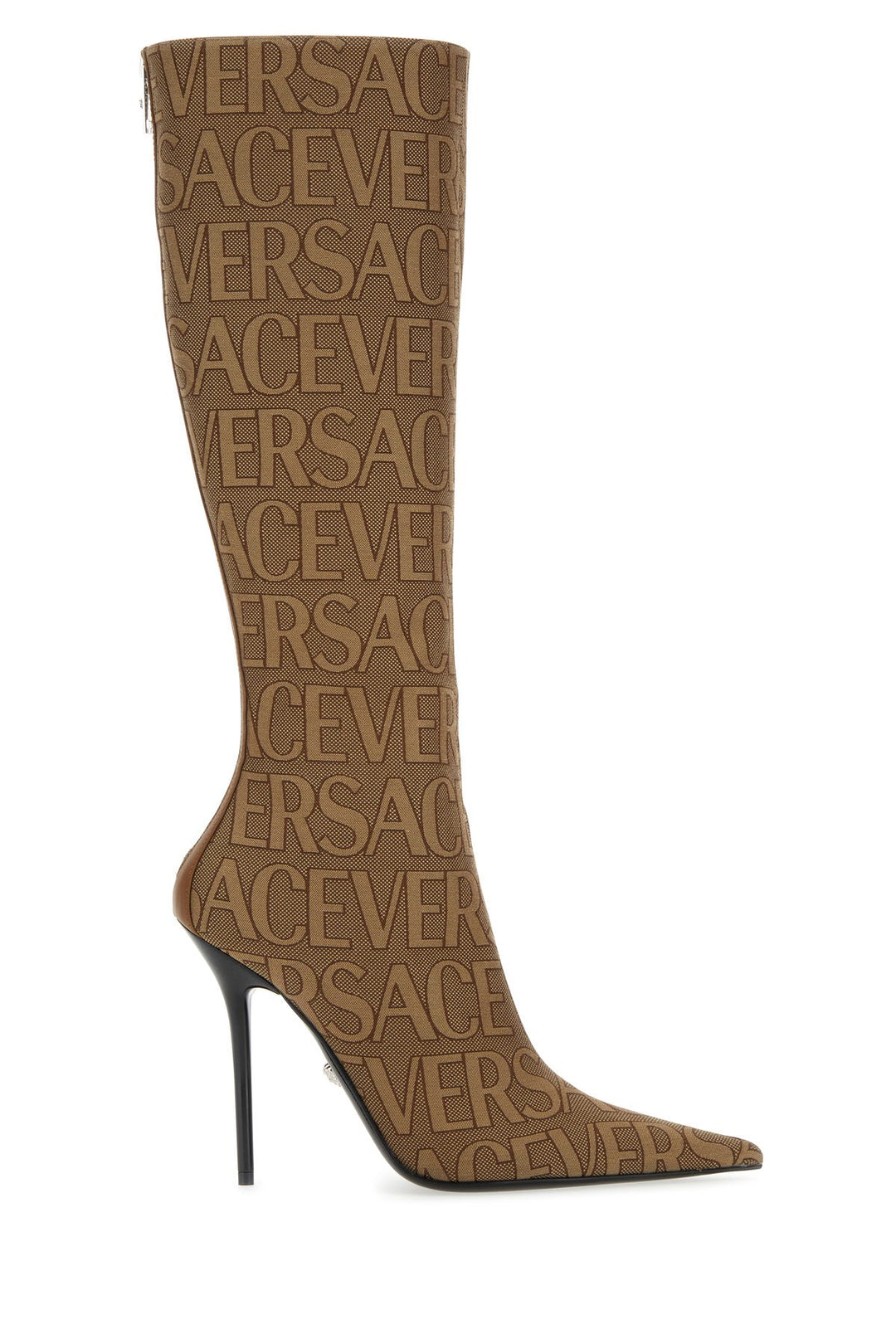 Embroidered Jacquard cavas Versace Allover boots