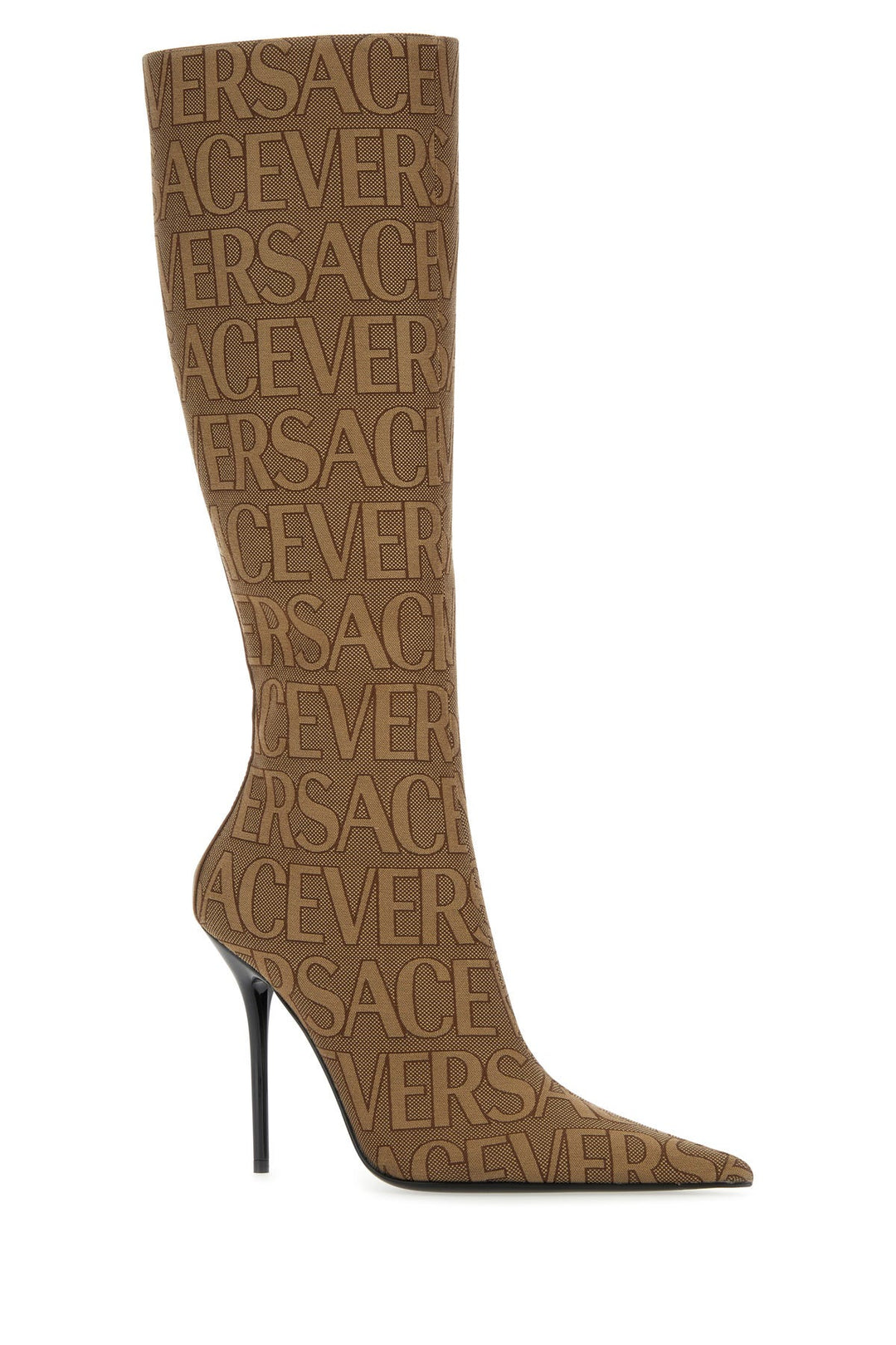 Embroidered Jacquard cavas Versace Allover boots