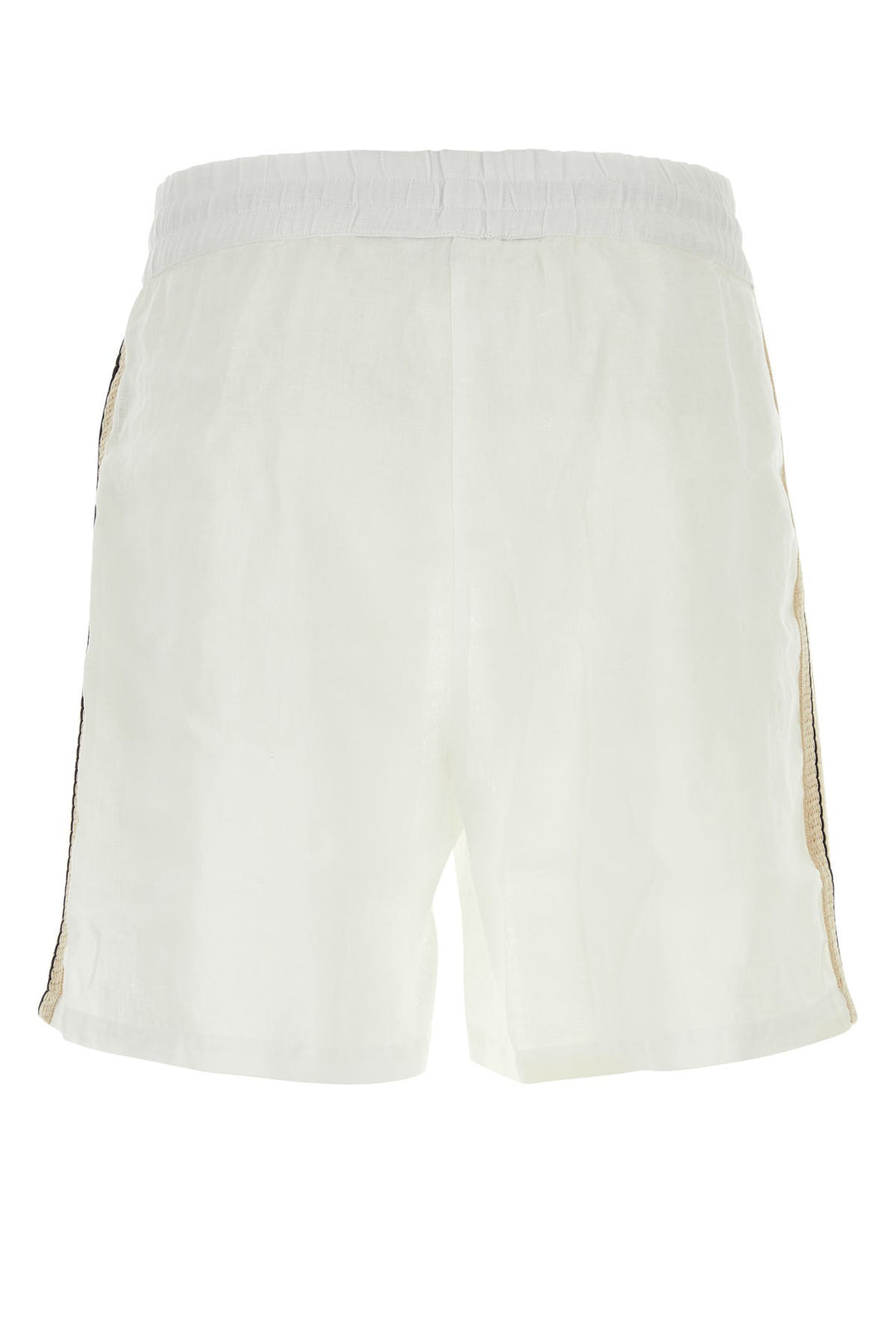 White linen Bermuda shorts