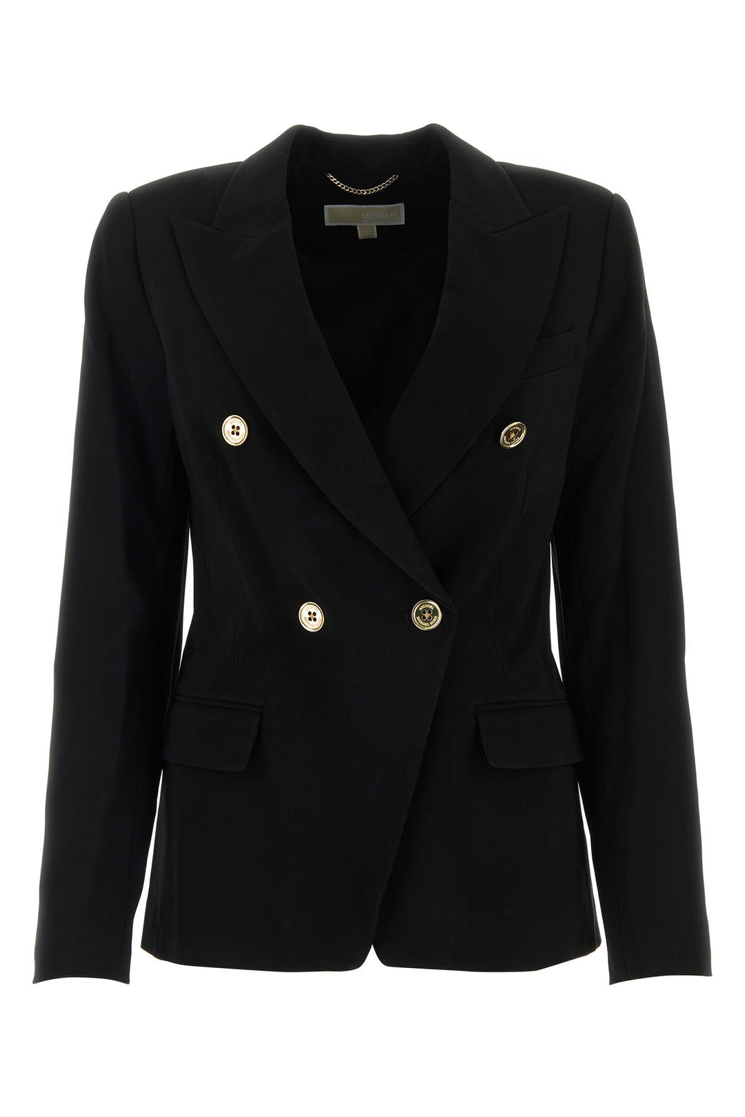 Black triacetate blend blazer