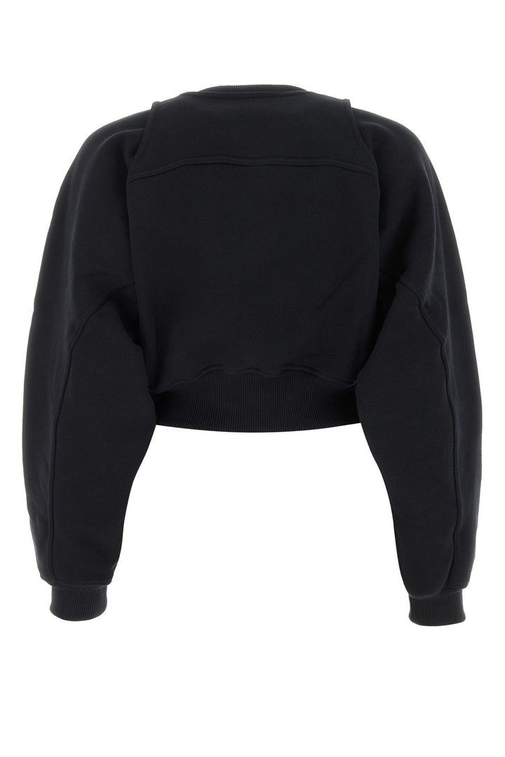 Black cotton sweatshirt