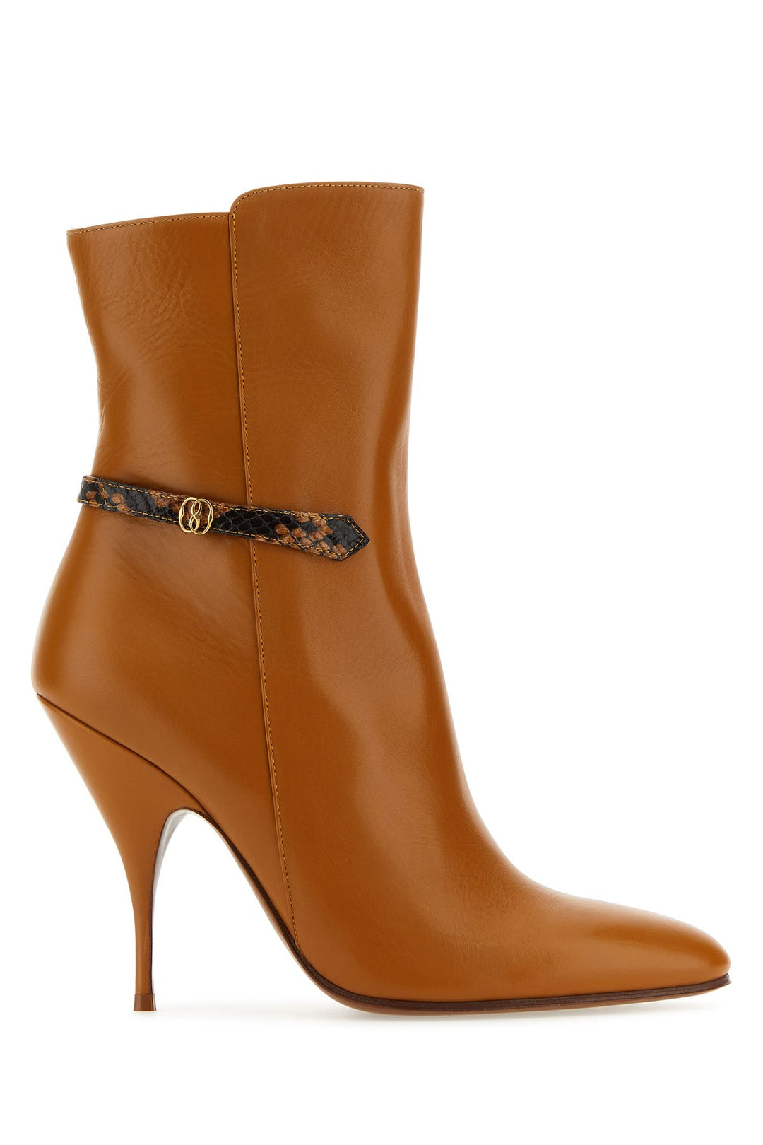 Caramel leather Odeya ankle boots