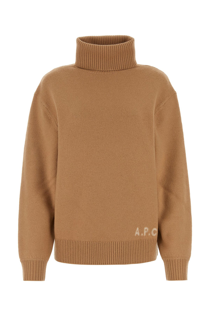 Camel wool oversize sweater