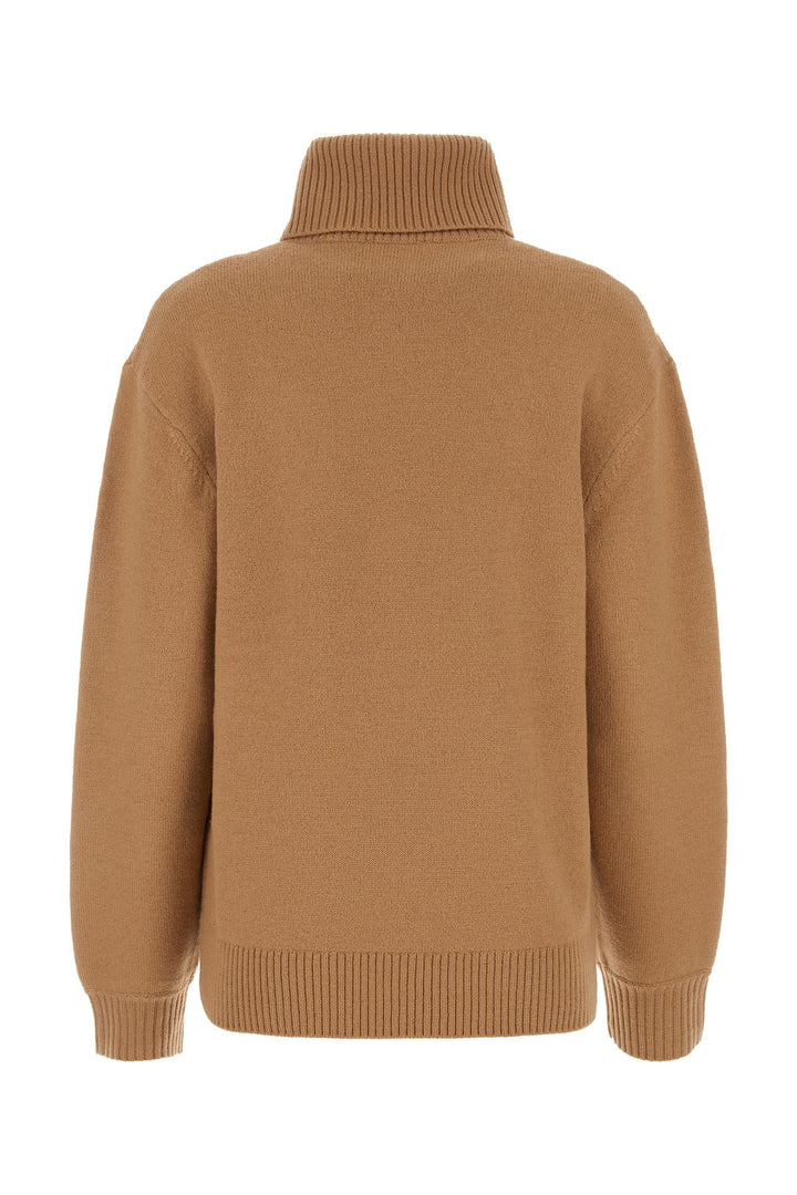 Camel wool oversize sweater