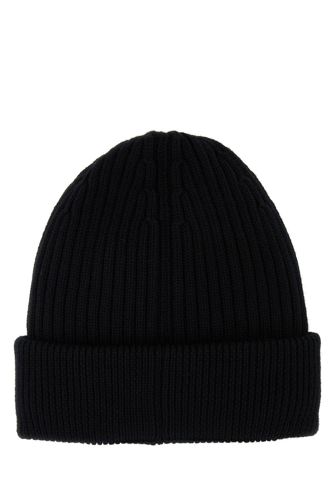 Black wool beanie hat