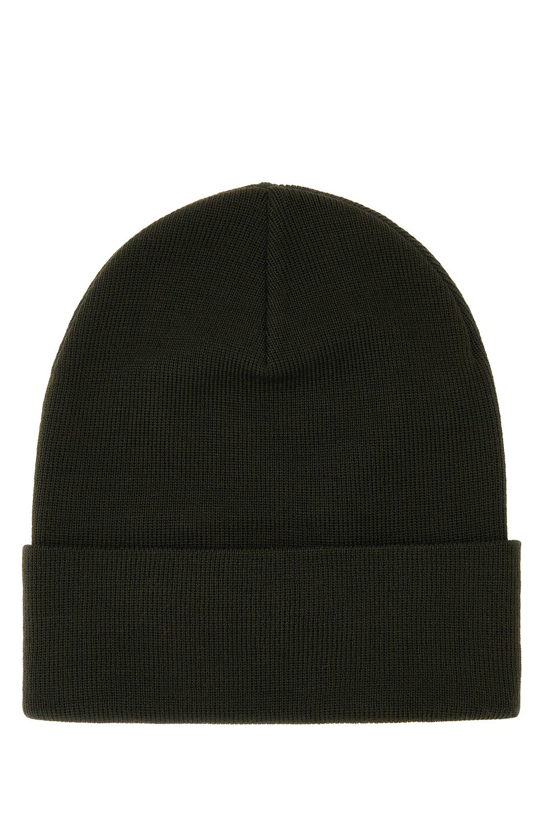 Khaki wool beanie hat