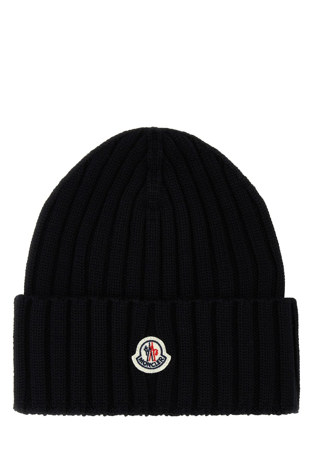 Black wool beanie hat