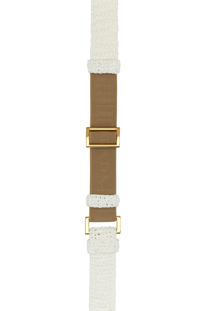 White raffia belt