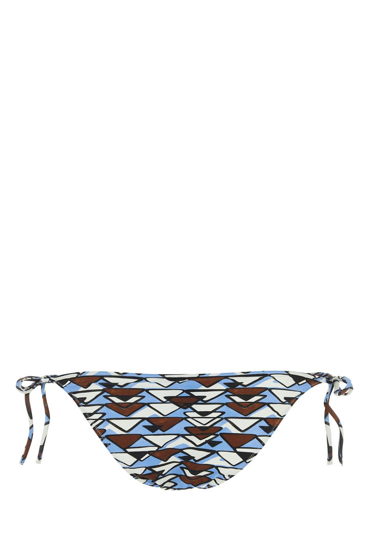 Printed stretch nylon bikini bottom