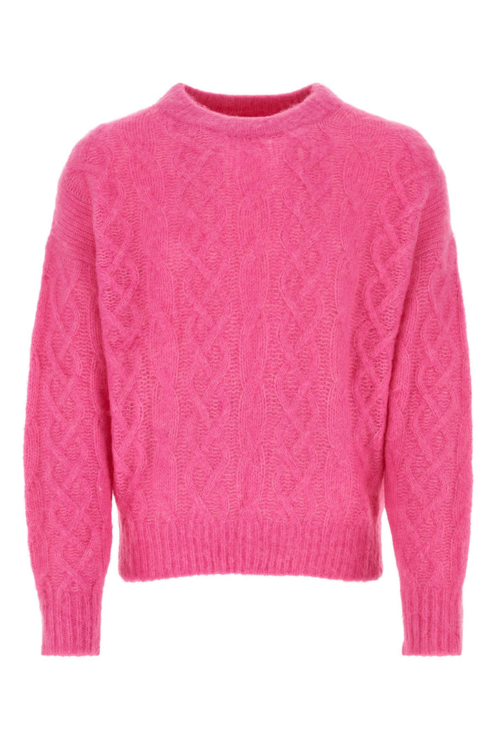 Fucsia alpaca blend Anson sweater