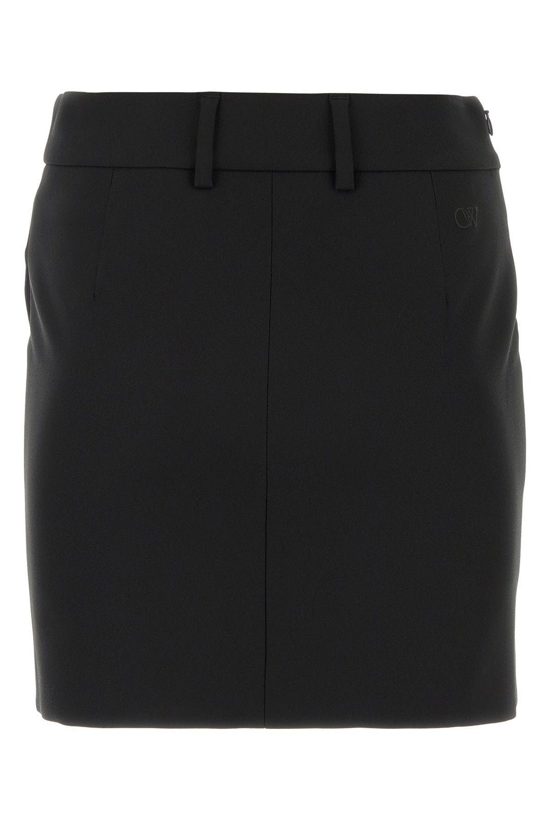 Black drill mini skirt