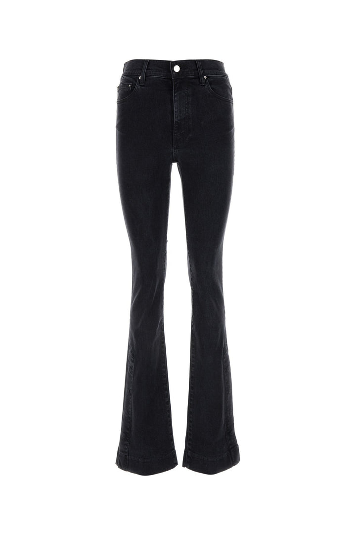 Black denim stretch jeans