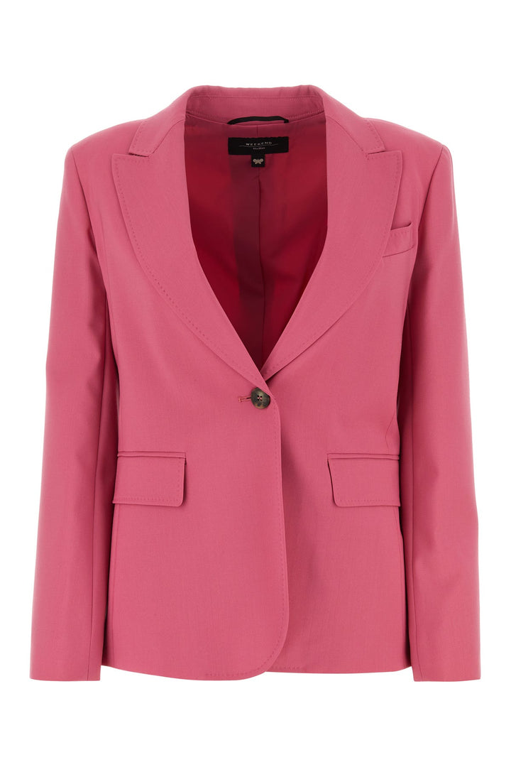 Pink stretch wool Valda blazer