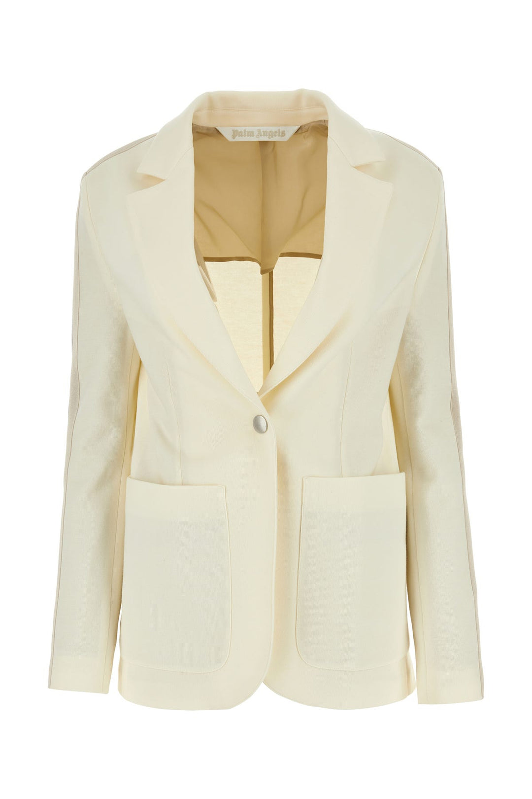 Ivory cotton blend blazer