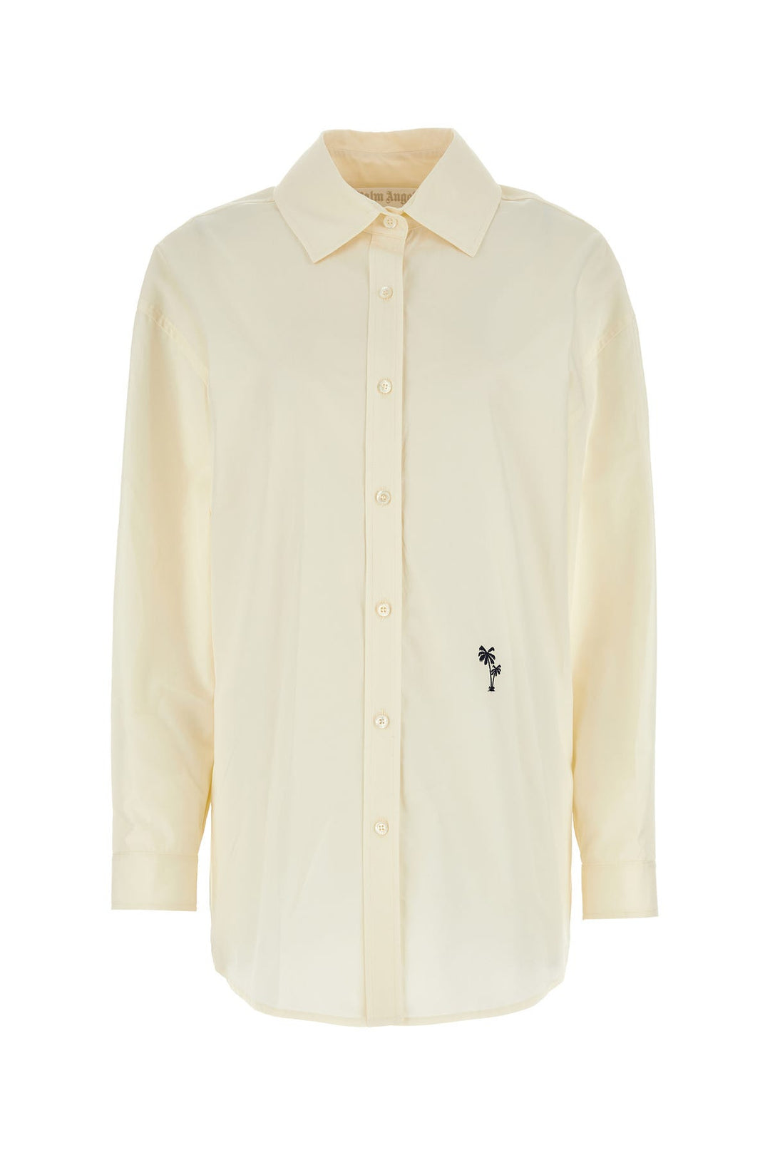 Ivory poplin oversize shirt