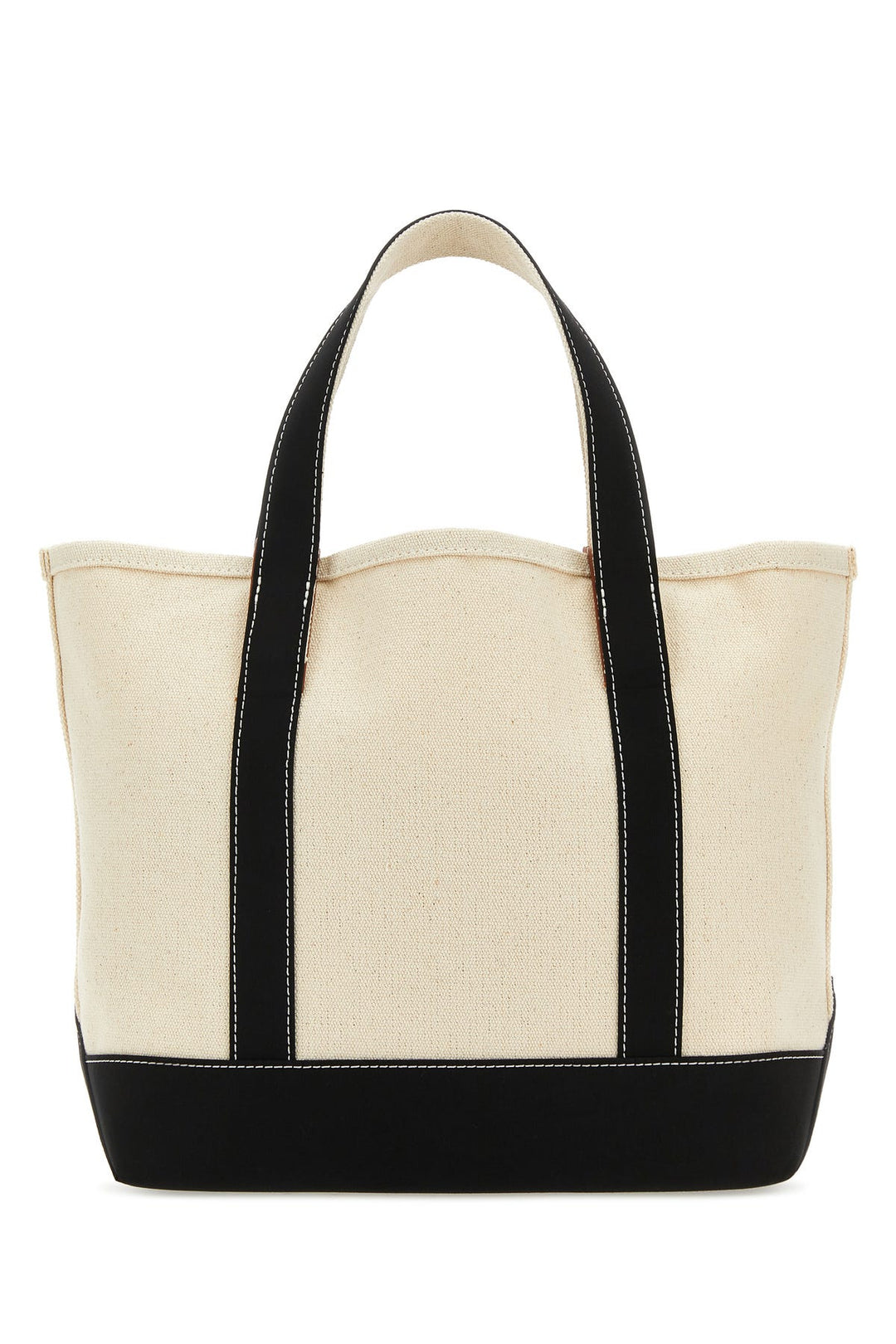 Ivory canvas shopping bag