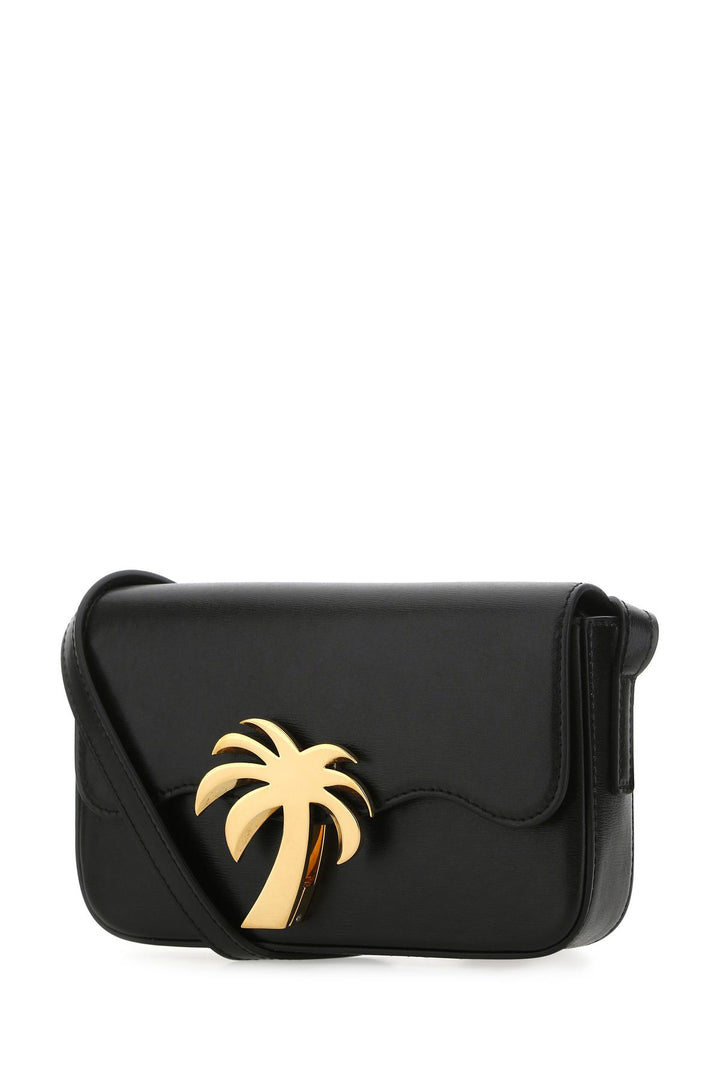 Black leather Palm Beach Bridge crossbody bag