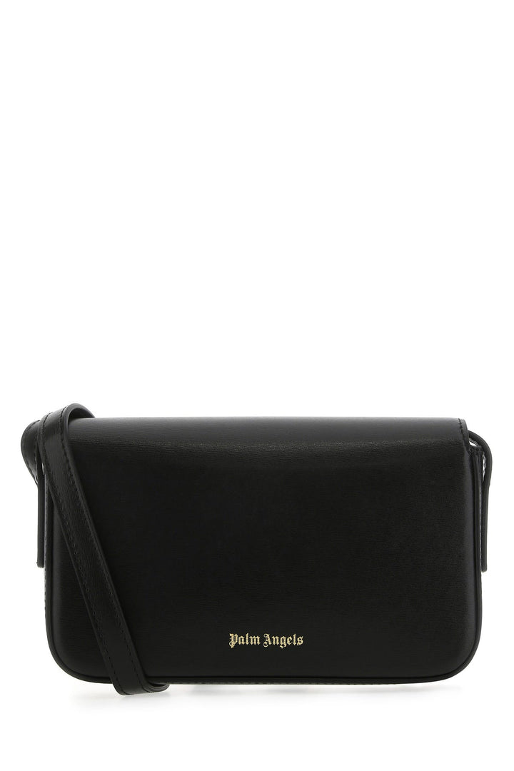 Black leather Palm Beach Bridge crossbody bag