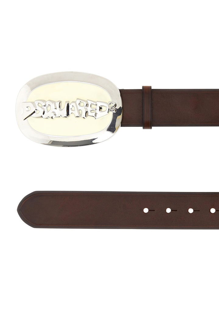 Brown leather belt