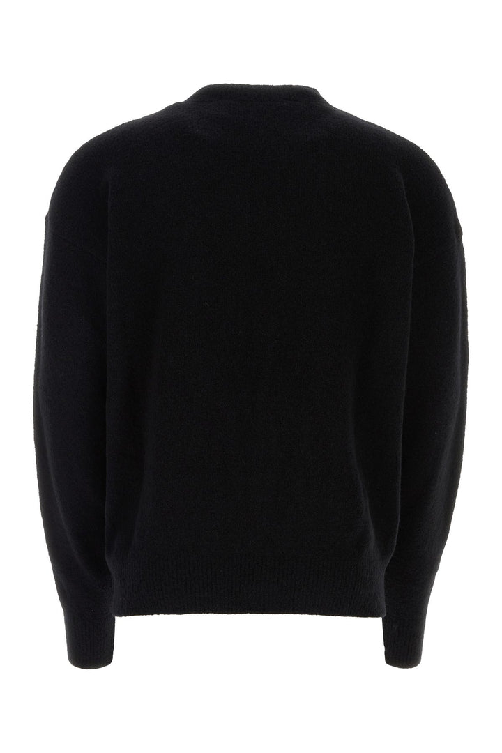 Black stretch wool blend sweater