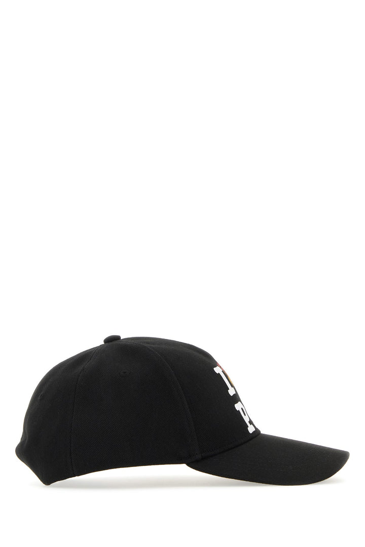 Black cotton baseball cap