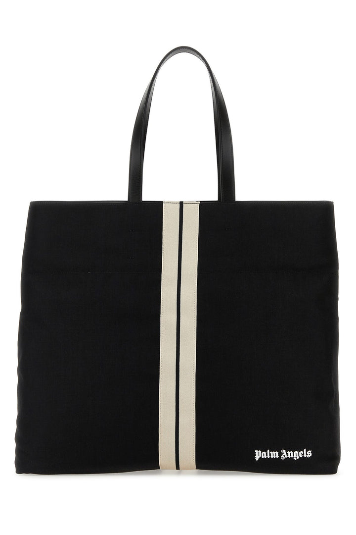 Black canvas shopping bag