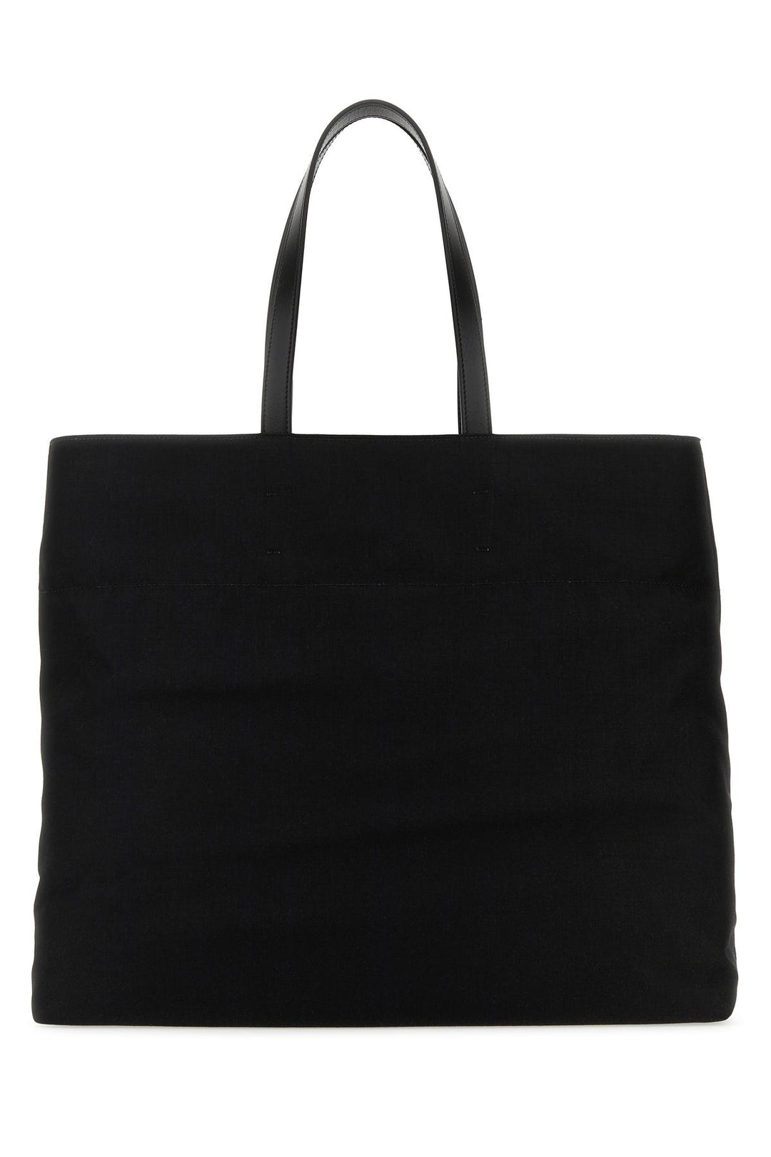 Black canvas shopping bag