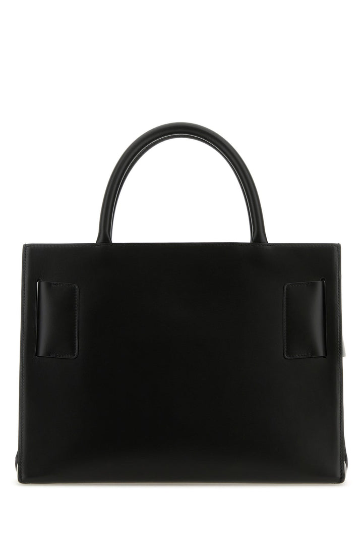 Black leather Bobby 32 shopping bag