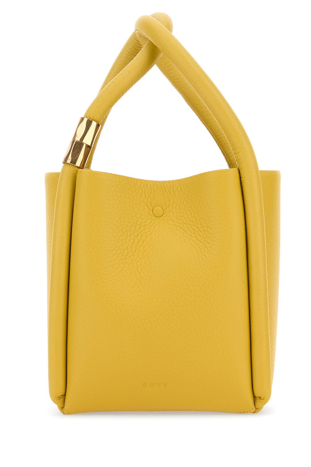 Mustard leather Lotus 12 handbag